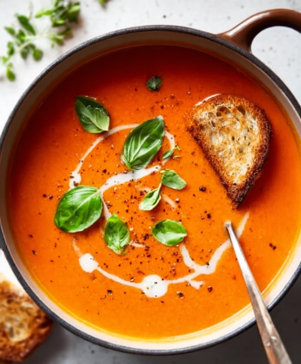 Creamy Tomato Soup-Winter Comfort Made Easy