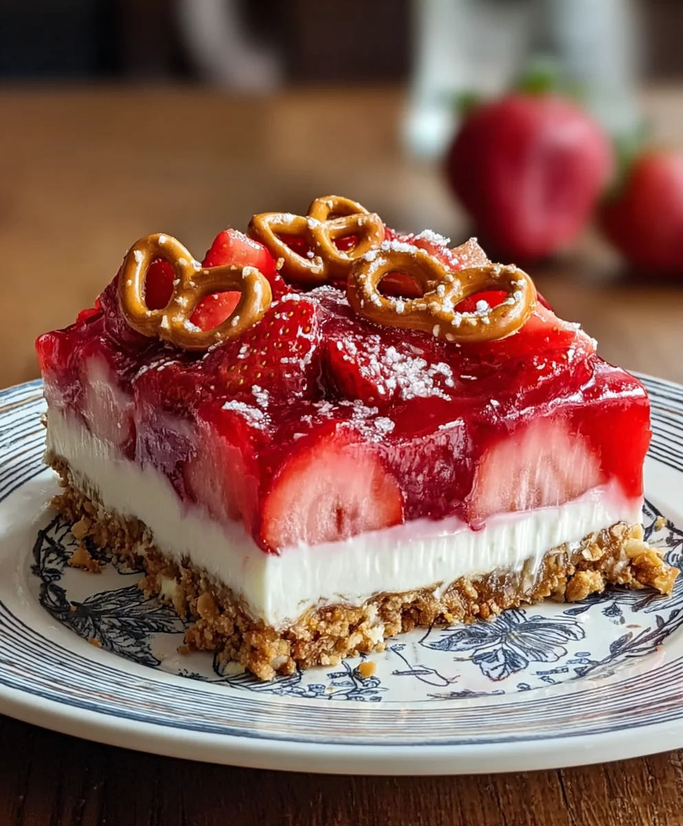 Best Strawberry Pretzel Salad Recipe-Sweet & Salty Delight