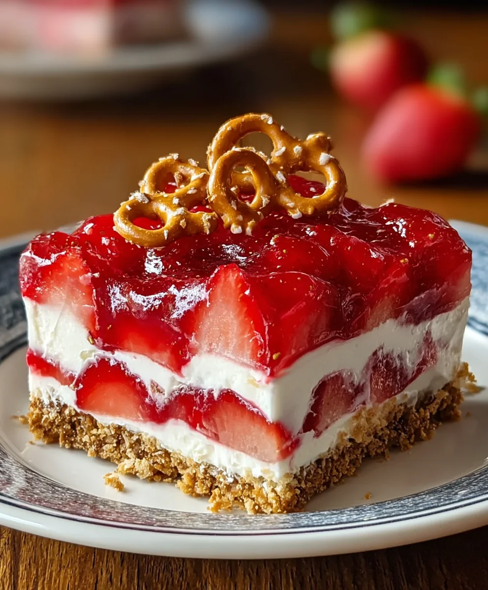 Best Strawberry Pretzel Salad Recipe-Sweet & Salty Delight