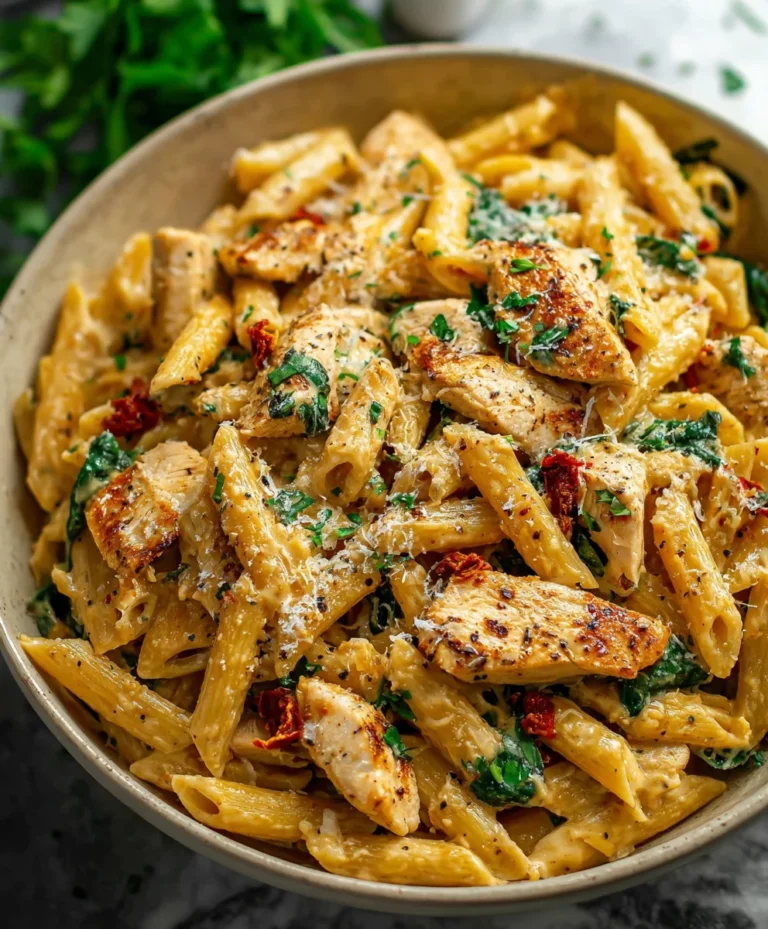 Healthy Garlic Parmesan Chicken Pasta Recipe