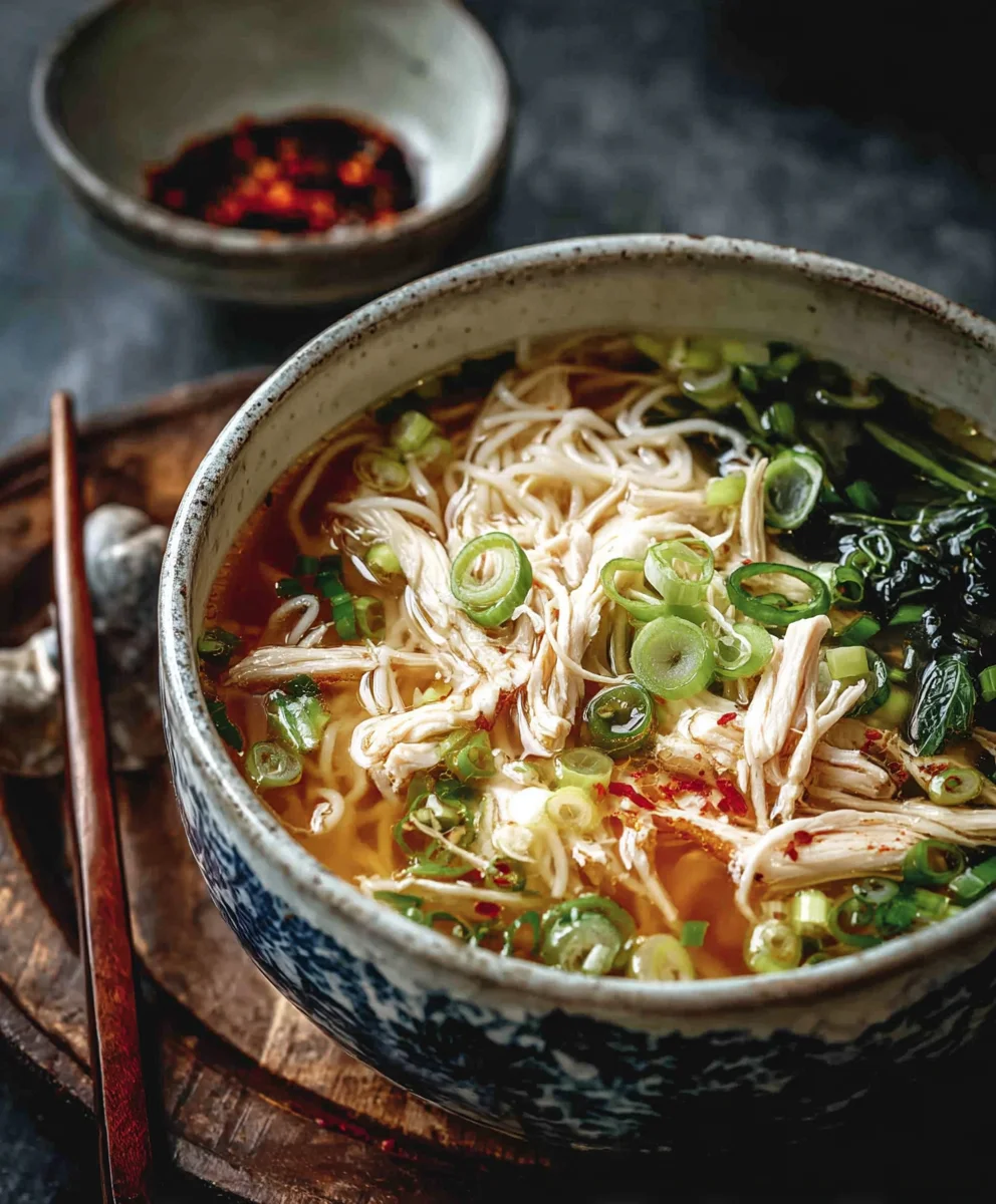 Aromatic Scallion Chicken Noodle Soup - Flavorful & Easy