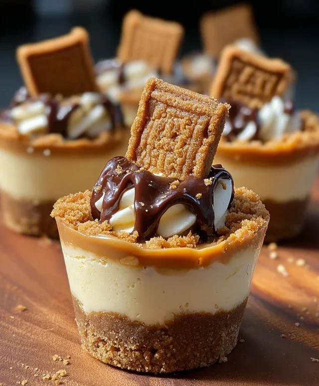 Mini Cookie Butter Cheesecake Cups