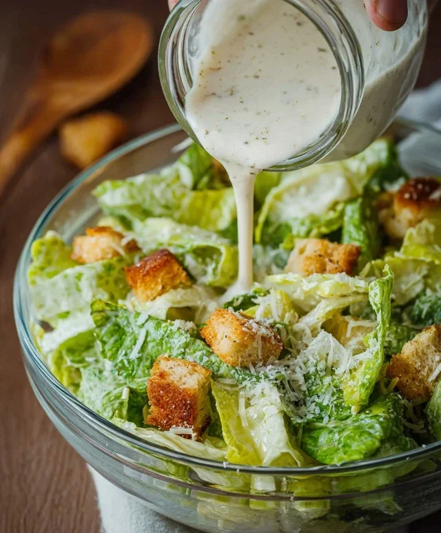 Homemade Creamy Caesar Salad Dressing