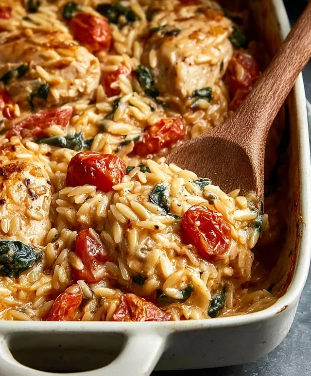 Orzo Tuscan Chicken Bake