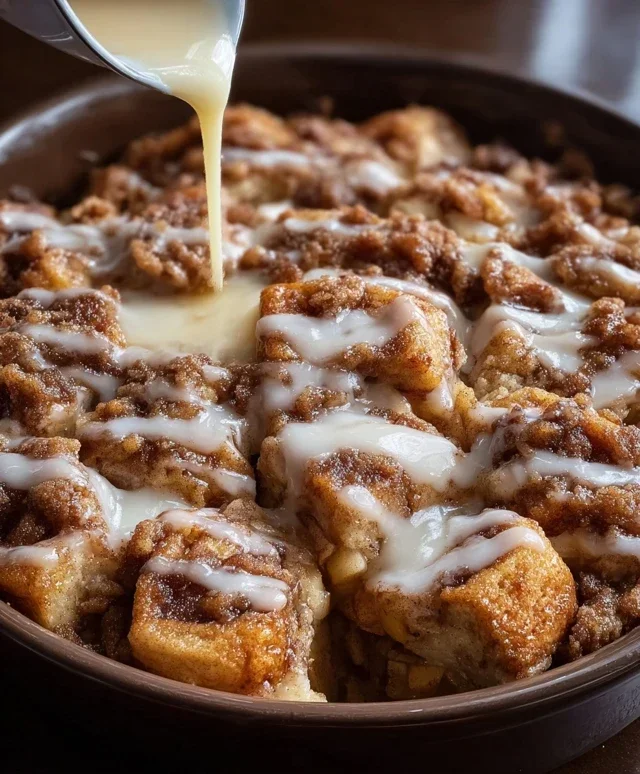 Apple Crisp Cinnamon Roll Casserole