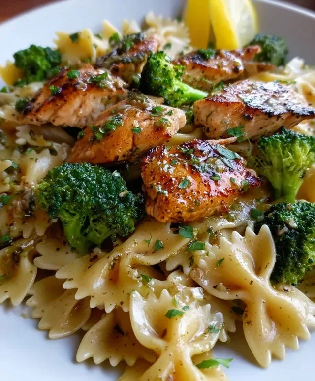 Cowboy Butter Lemon Bowtie Chicken with Broccoli Bliss