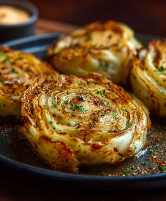Oven Roasted Garlic Cabbage Steaks
