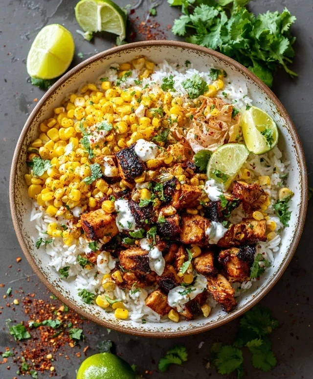 Street Corn Chicken Rice Bowl Recipe