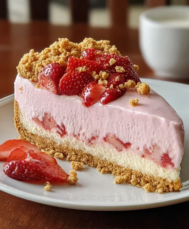 Strawberry Crunch Pink Cheesecake