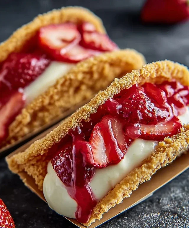 Strawberry Cheesecake Dessert Tacos