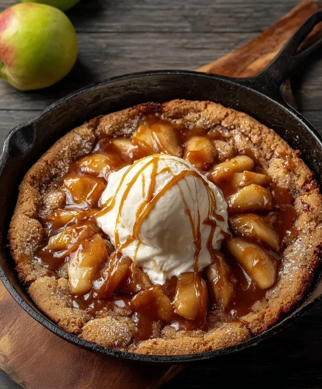 Caramel Apple Cookie Skillet