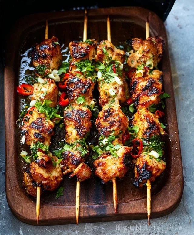 Bang Bang Chicken Skewers