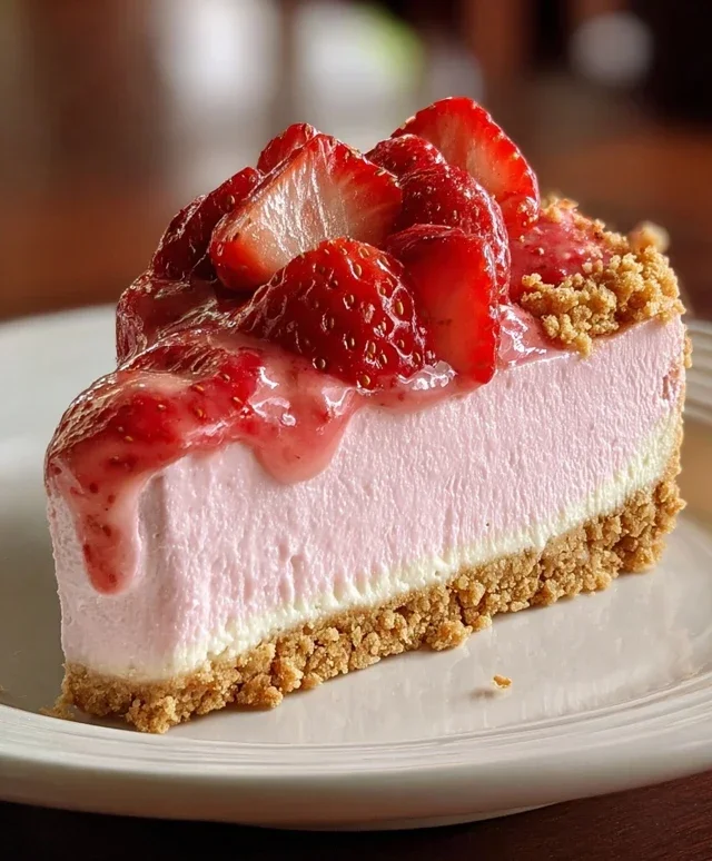 Strawberry Crunch Pink Cheesecake