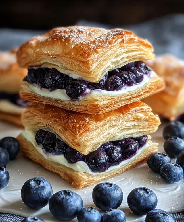 Blueberry Cream Cheese Puff Pastry