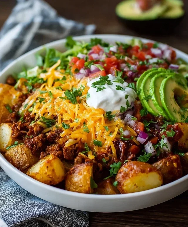 Loaded Potato Taco Bowl