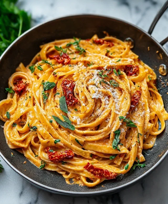 Vegan Creamy Sun Dried Tomato Pasta Recipe