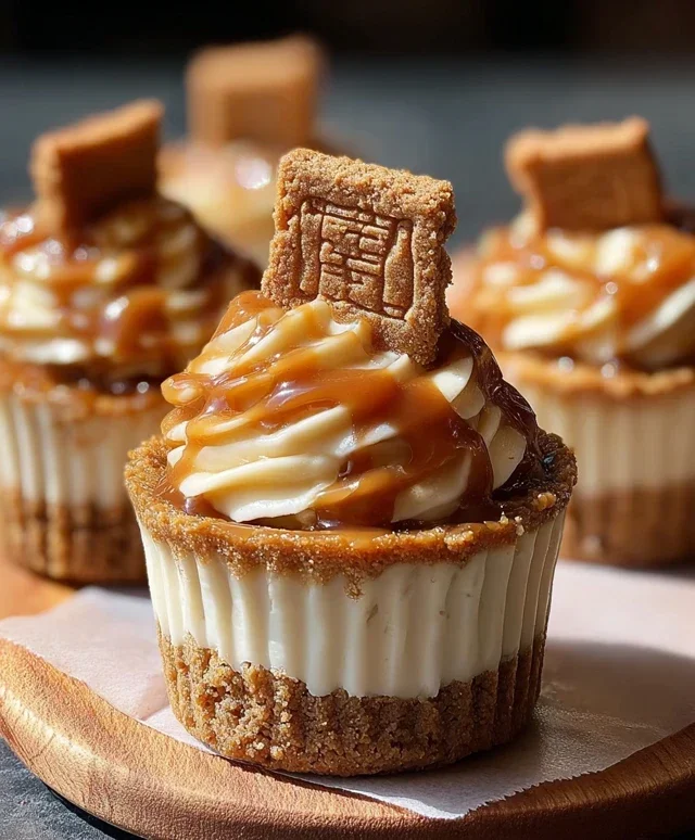 Mini Cookie Butter Cheesecake Cups