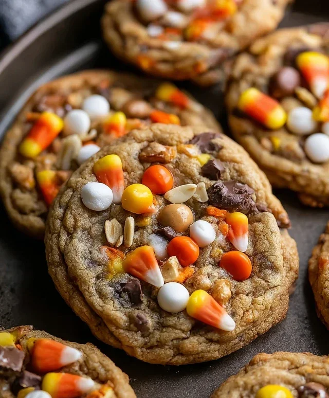 Candy Corn Trail Mix Cookies