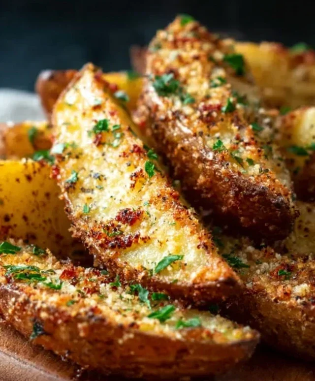 Baked Garlic Parmesan Potato Wedges