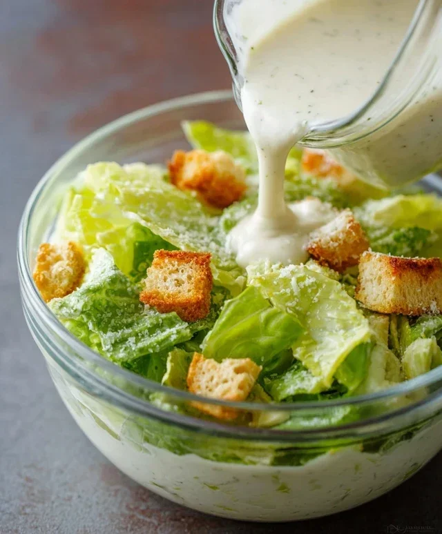 Homemade Creamy Caesar Salad Dressing