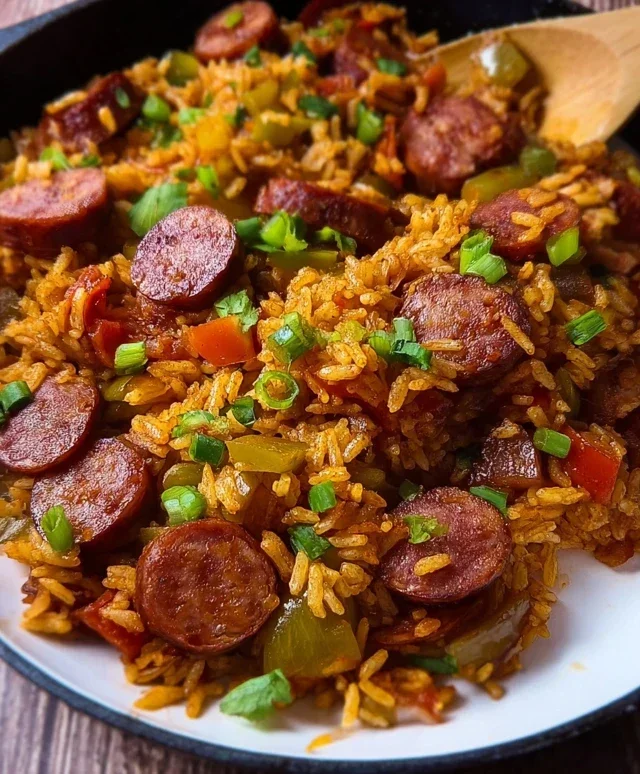 Cajun Sausage and Rice Skillet