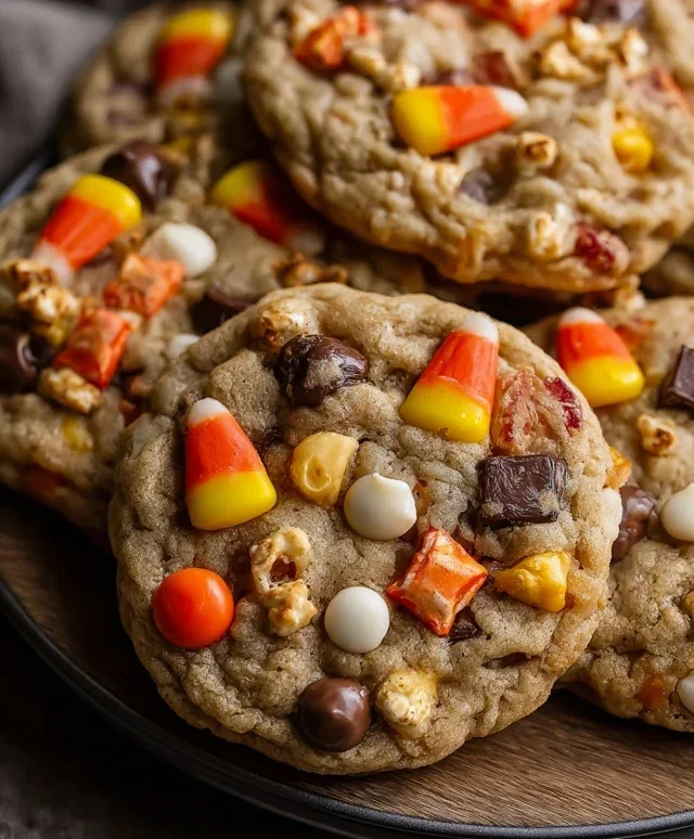 Candy Corn Trail Mix Cookies
