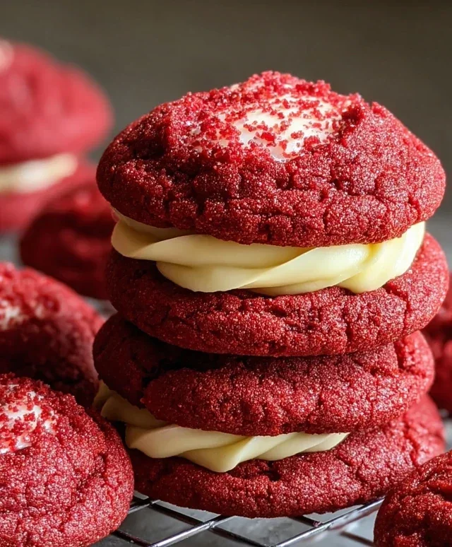 Cream Cheese Red Velvet Cookies