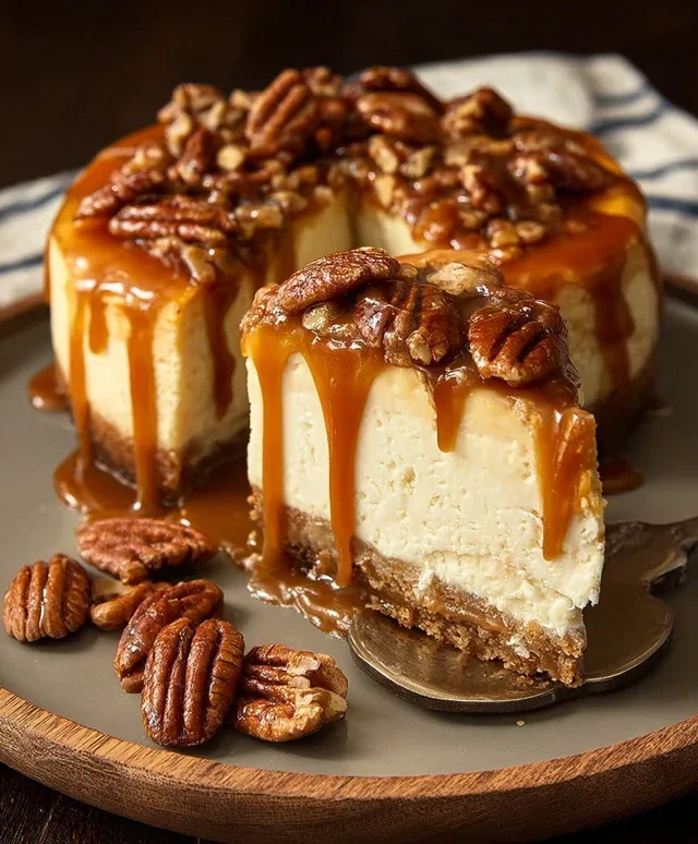 Pecan Caramel Cheesecake