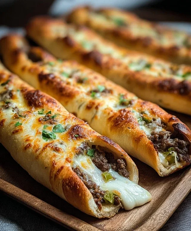 Philly Cheesesteak Stuffed Cheesy Breadsticks