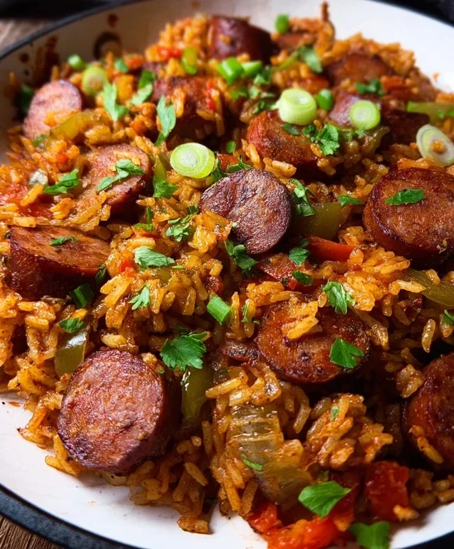 Cajun Sausage and Rice Skillet