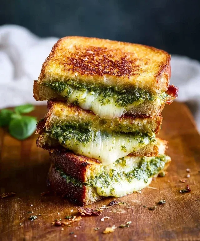 Sourdough Pesto Grilled Cheese
