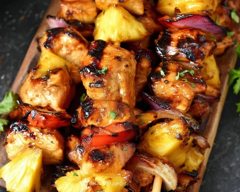 Pineapple Chicken Kebabs Recipe