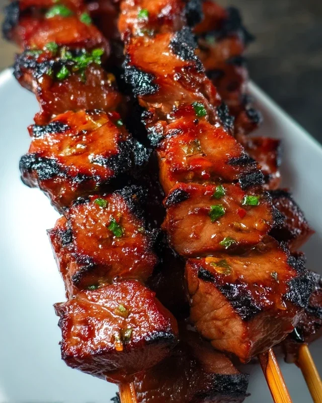 BBQ Beef Skewers with Filipino BBQ Marinade