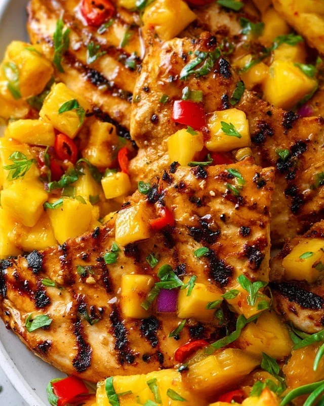 Grilled Mango Pineapple Chicken