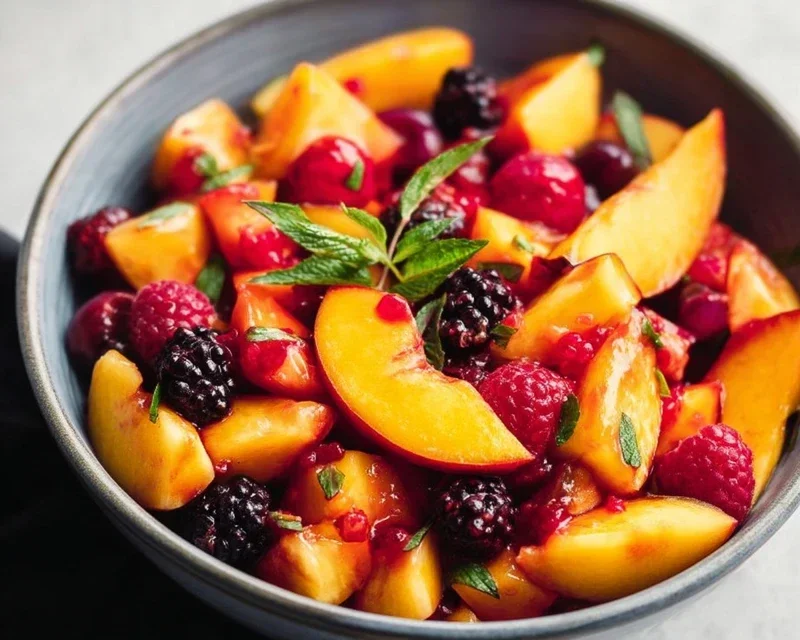 Summer Peach Fruit Salad