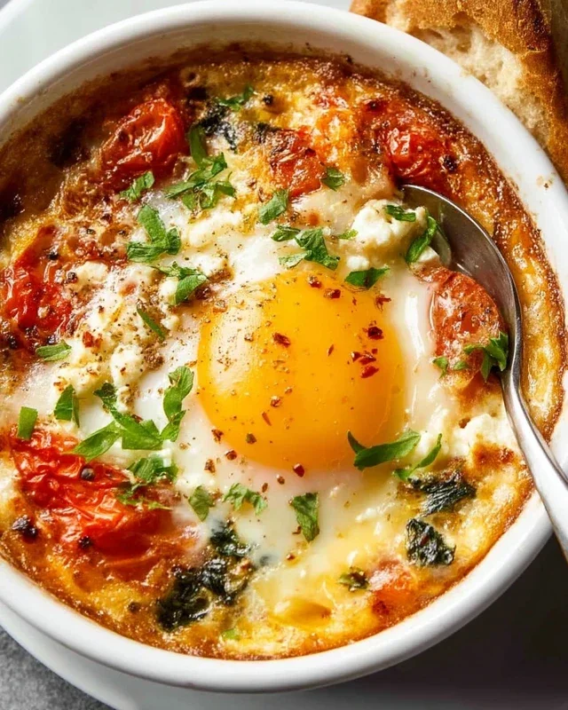 Baked Feta Eggs
