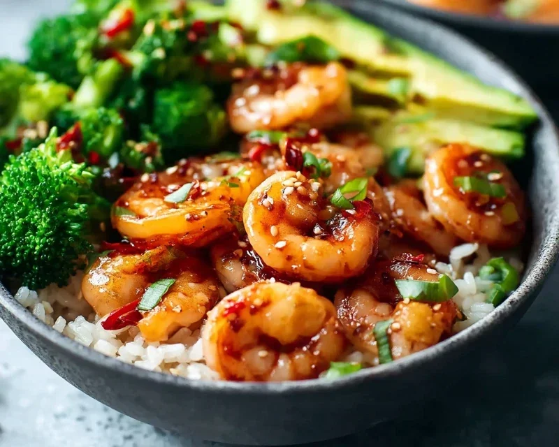 Honey Garlic Shrimp Bowls