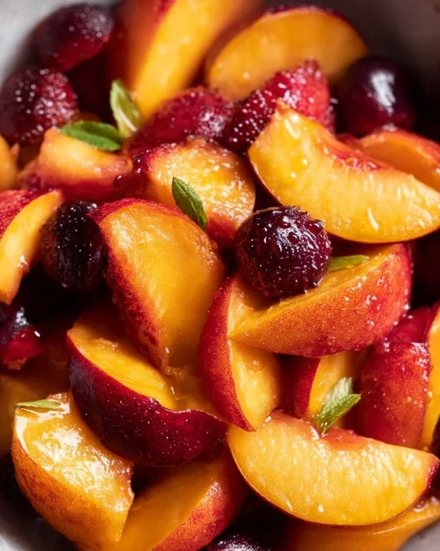 Summer Peach Fruit Salad