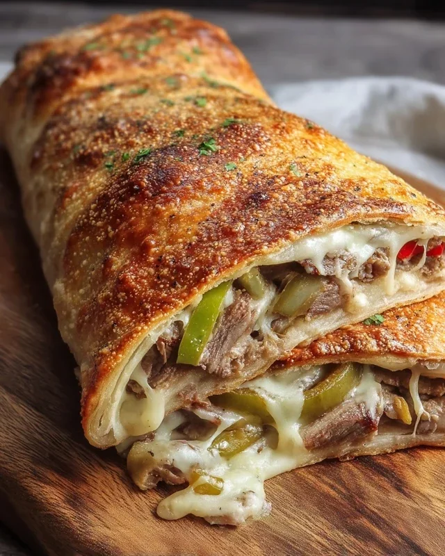 Philly Cheesesteak Stromboli