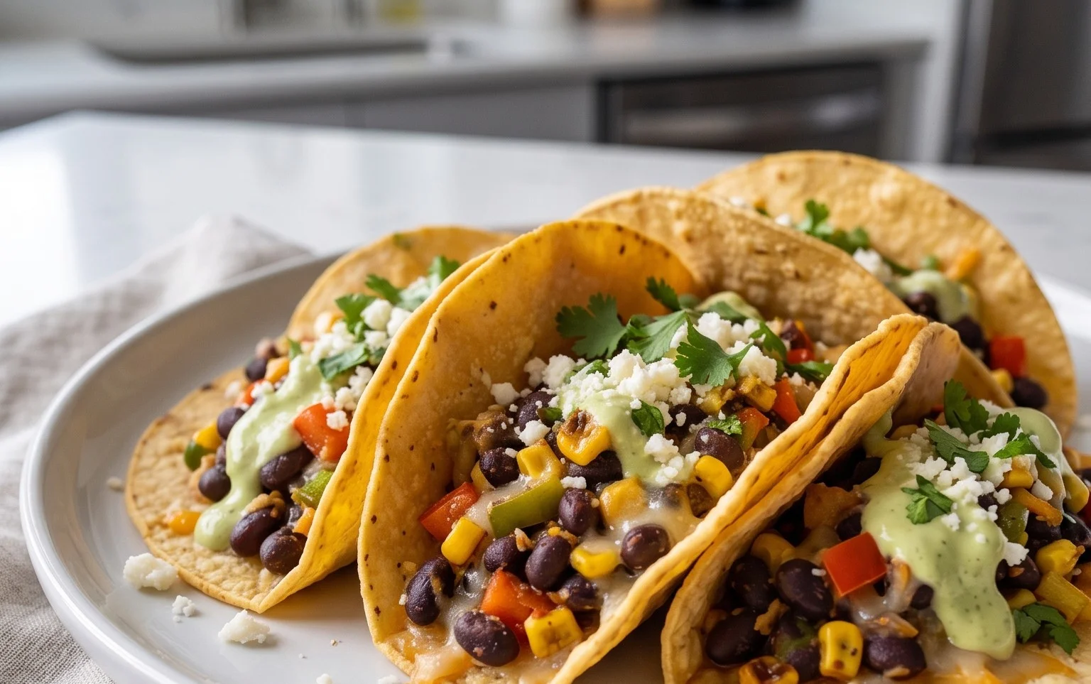 Crispy Sheet Pan Black Bean Tacos (Vegetarian)
