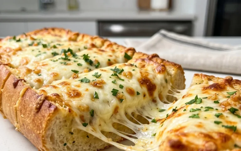 BEST CHEESY GARLIC BREAD RECIPE
