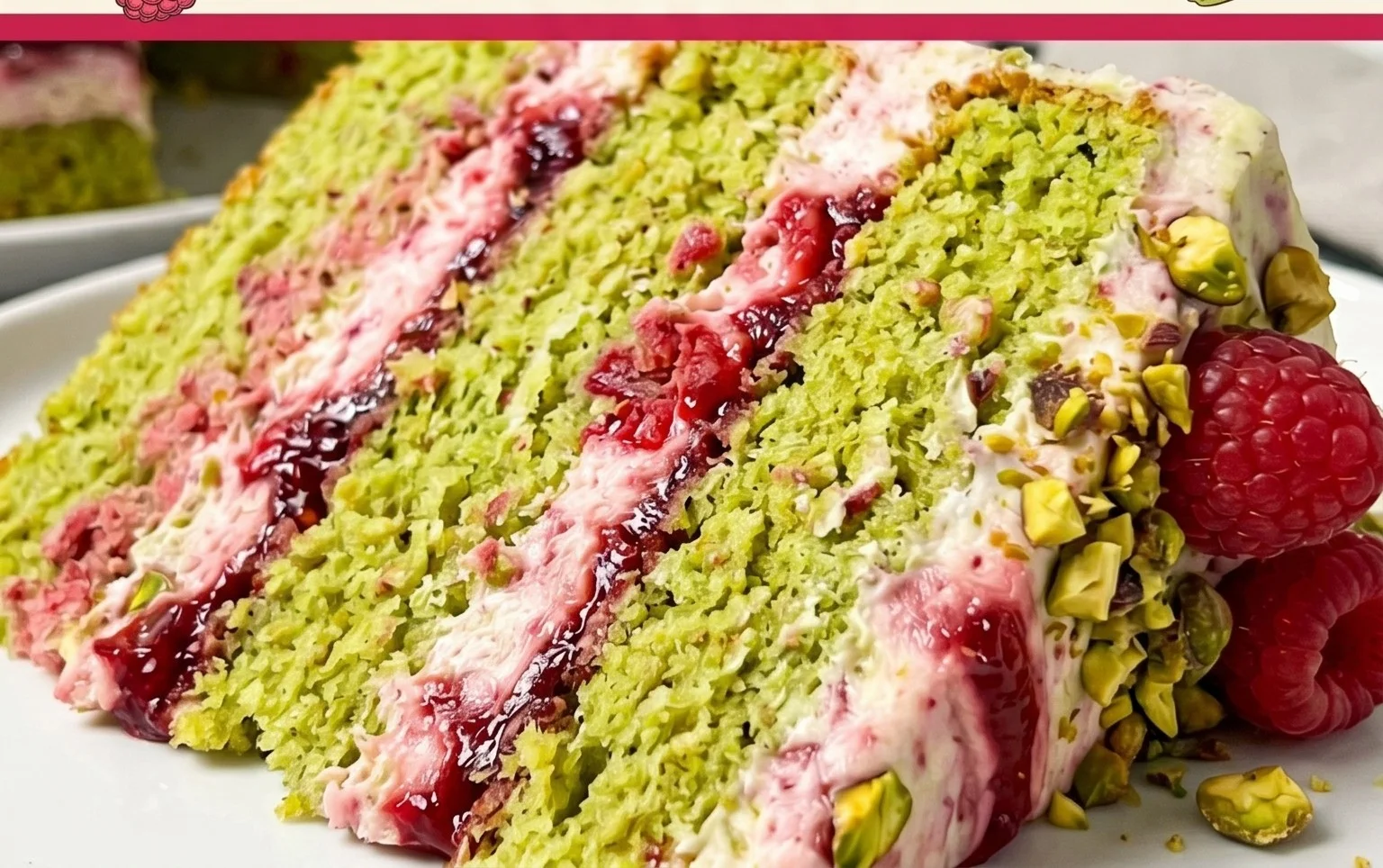 Pistachio Raspberry Cake