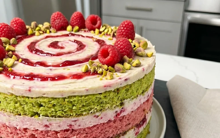 Pistachio Raspberry Cake
