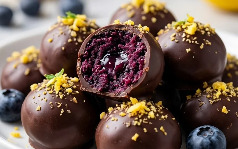 LEMON BLUEBERRY TRUFFLES