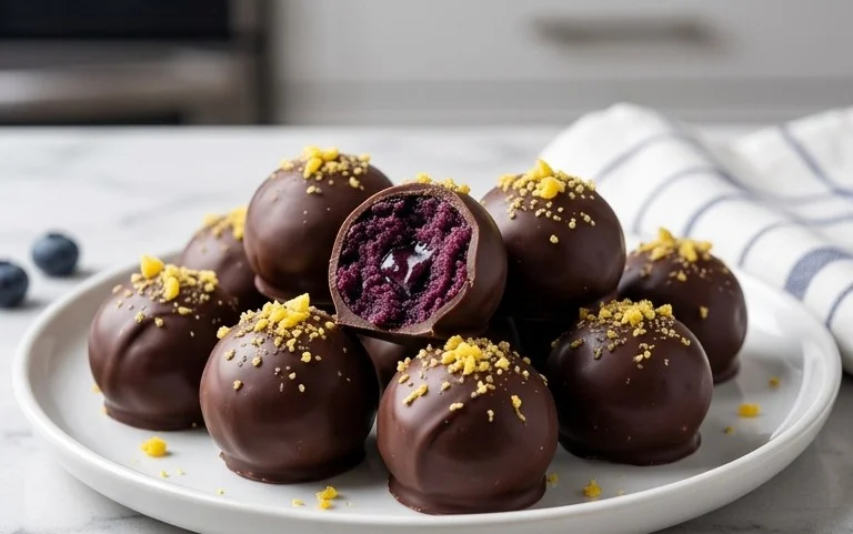 LEMON BLUEBERRY TRUFFLES