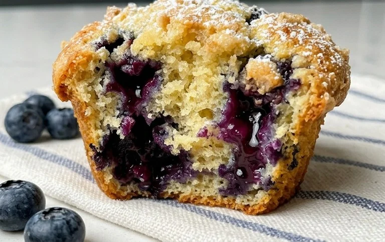 Sour Cream Blueberry Muffins