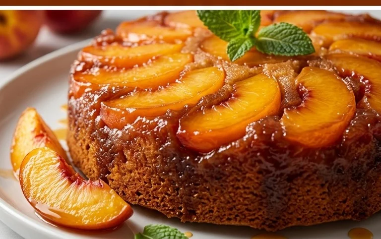 Peach Upside-Down Cake Recipe