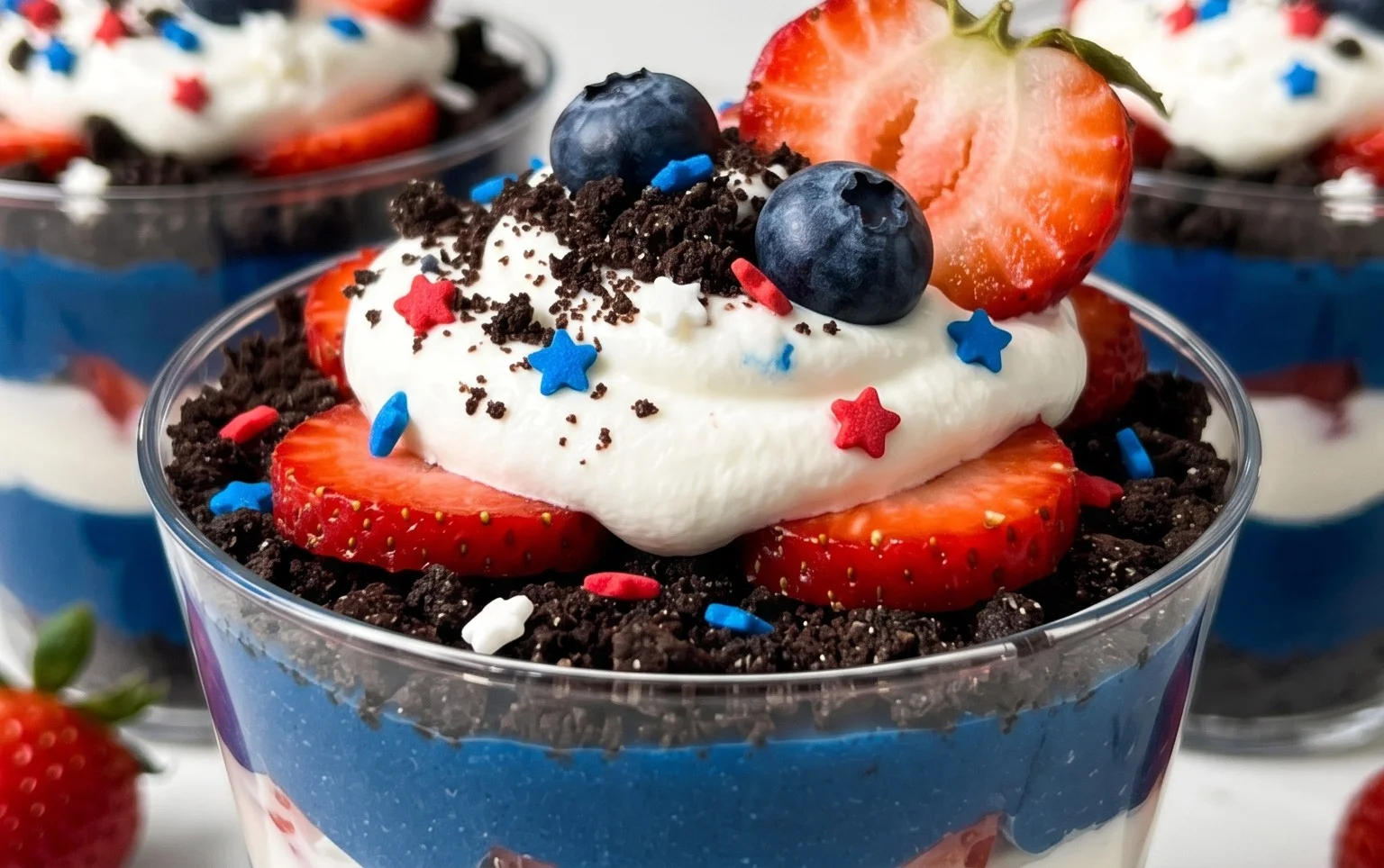 Red, White and Blue Dirt Cups