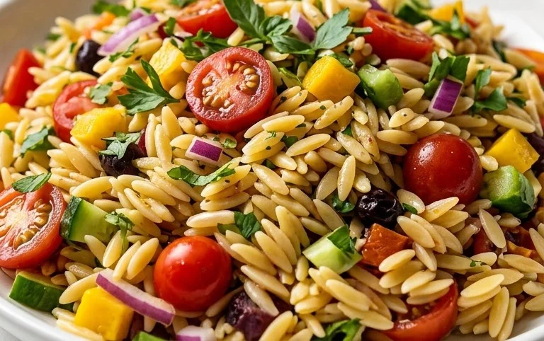 Rainbow Orzo Salad