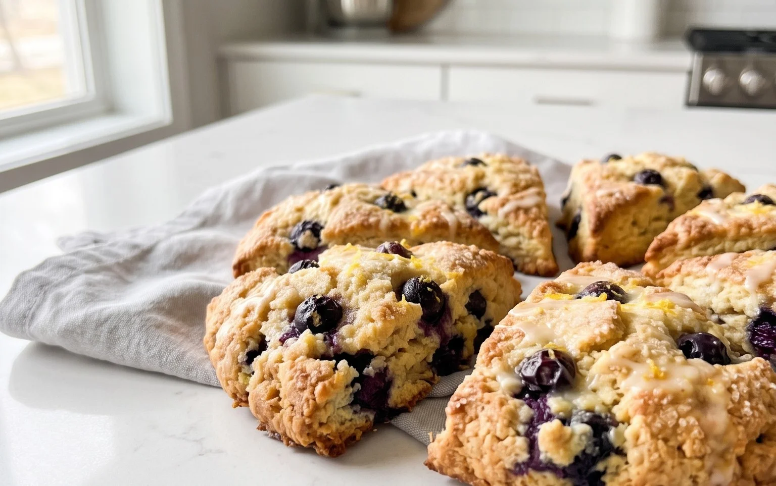 Almond Flour Lemon Blueberry Scones